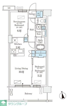 スカイグランデ津田沼の物件間取画像